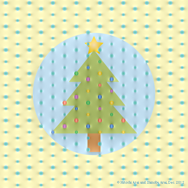 錯視　クリスマスツリーの浮遊錯視
