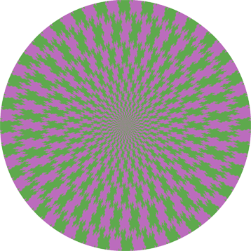 Colored fractal sprial figure without illusions